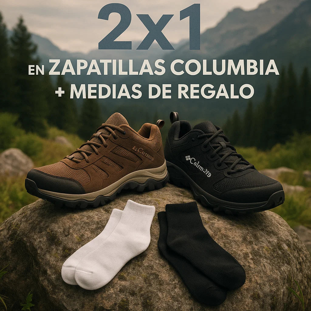 ¡OFERTA 2X1! - 2 pares de zapatillas cølumbia + 12 pares de medias  de REGALO